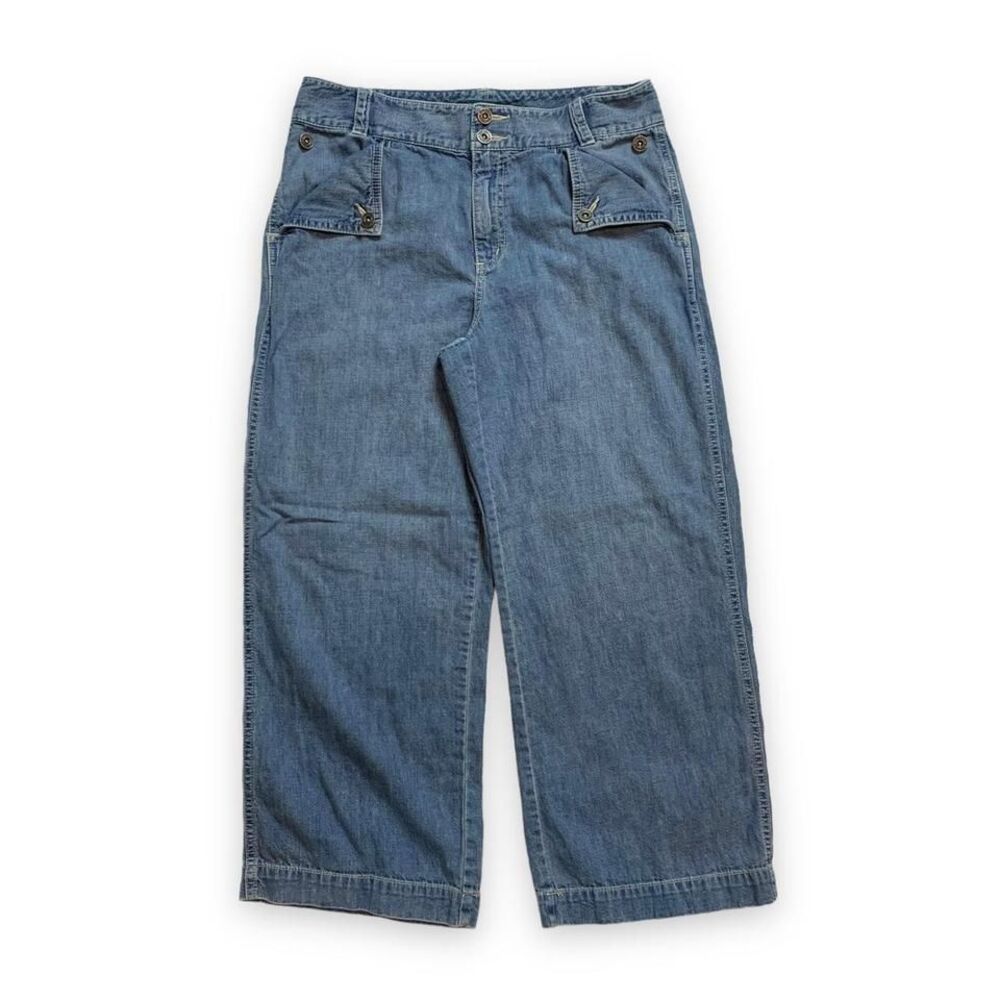 Vintage Y2K Lauren Jeans Wide Leg Crop Jeans Womens 4P